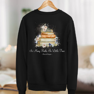 Benutzerdefinierte Zitatbücher Vintage Beige Blaue Sweatshirt
