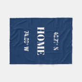 Benutzerdefinierte Zuhause-Koordinaten Fleecedecke (Vorderseite (Horizontal))