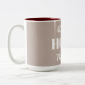 Benutzerdefinierte Zuhause-Koordinaten Zweifarbige Tasse (Links)