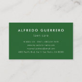 Benutzerdefinierte Zuhause-Rasenpflege Grödner Lan Visitenkarte (Rückseite)