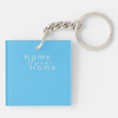 Benutzerdefinierte "Zuhause Sweet Zuhause" Light S Schlüsselanhänger (Rückseite)