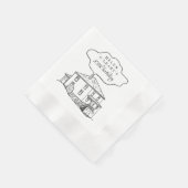 Benutzerdefinierte Zuhause Zeichne Geburtstagsfall Serviette (Ecke)
