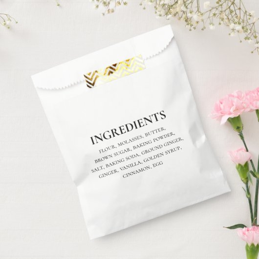 Benutzerdefinierte Zutaten Schwarz-weiß einfach Geschenktütchen (Versiegelt)