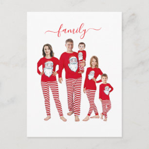 Benutzerdefinierte Zwei-Foto-Doppel-Weihnachtsfami Postkarte