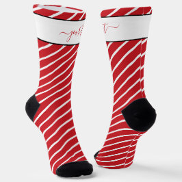 Benutzerdefinierte Zwei-Foto-Doppel-Weihnachtsfami Socken