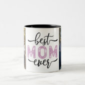 Benutzerdefinierte Zwei-Foto-Doppelseiten Beste Ma Zweifarbige Tasse (Mittel)