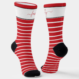 Benutzerdefinierte Zwei-Foto-Familie-Doppelseitige Socken
