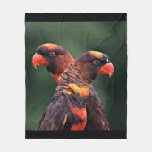 Benutzerdefinierte zwei liebende Papageien Bild sc Fleecedecke (Vorderseite)