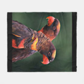 Benutzerdefinierte zwei liebende Papageien Bild sc Fleecedecke (Vorderseite (Horizontal))