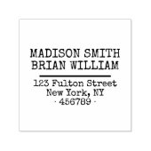 Benutzerdefinierte Zwei-Namen-Schreibmaschinenbaus Permastempel (Design)