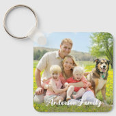 Benutzerdefinierte Zweier-Foto-Familie Doppelseiti Schlüsselanhänger (Vorderseite)
