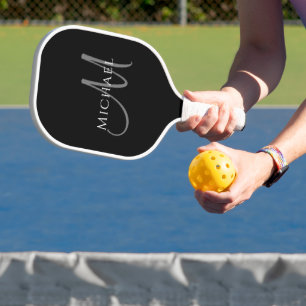 Benutzerdefinierte zweiseitige Monogrammvorlage Pickleball Schläger