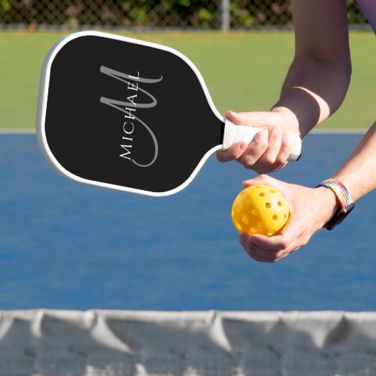 Benutzerdefinierte zweiseitige Monogrammvorlage Pickleball Schläger (InSitu)