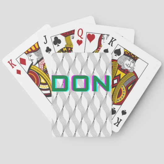 Benutzerdefinierten Text und Musterdesign Spielkarten (Rückseite)