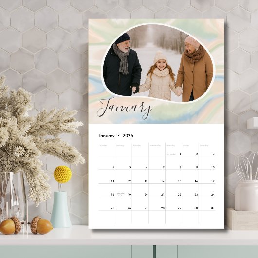 Benutzerdefinierter 12-Monats-Fotokalender – Gesch Kalender