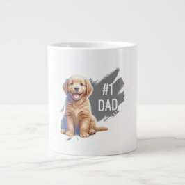 Benutzerdefinierter 1 Vater Welpenhund Jumbo-Tasse