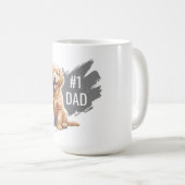 Benutzerdefinierter 1 Vater Welpenhund Kaffeetasse (VorderseiteRechts)