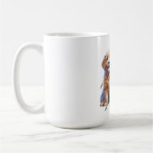 Benutzerdefinierter 1 Vater Welpenhund Kaffeetasse (Links)