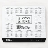 Benutzerdefinierter 2026-Kalender Firmenlogo Mousepad (Vorne)