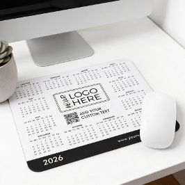 Benutzerdefinierter 2026-Kalender Firmenlogo Mousepad