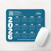 Benutzerdefinierter 2026-Kalender-Geschäfts-QR-Cod Mousepad (Mit Mouse)