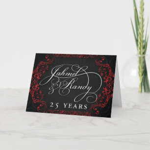 Benutzerdefinierter 25. Hochzeitstag Karte