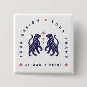 Benutzerdefinierter 2"-Button | Design-Upload Quad Button (Vorderseite)