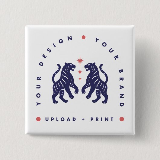 Benutzerdefinierter 2"-Button | Design-Upload Quad Button (Vorderseite)