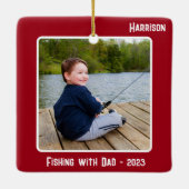 Benutzerdefinierter 2-Foto-2-seitiger Red Special  Keramikornament (Rückseite)