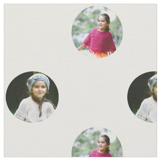 Benutzerdefinierter 2-Foto-Dot-Druck Stoff (Nahaufnahme)