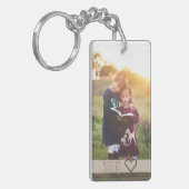 Benutzerdefinierter 2-Foto- und Textseite Acryl-Sc Schlüsselanhänger (Vorderseite links)