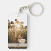 Benutzerdefinierter 2-Foto- und Textseite Acryl-Sc Schlüsselanhänger (Rückseite)