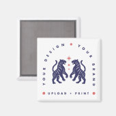 Benutzerdefinierter 2" Magnet | Design-Upload Kühl (Vorderseite/Rückseite)