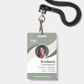 Benutzerdefinierter 3-Farben- moderner Unternehmen Ausweis (Vorderseite mit Lanyard)
