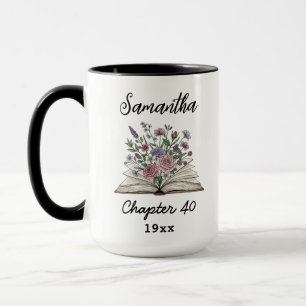 Benutzerdefinierter 40. Geburtstag Name - Kapitel Tasse