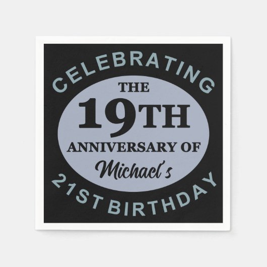 Benutzerdefinierter 40. Geburtstags-Spaß Serviette (Vorderseite)