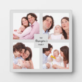 Benutzerdefinierter 4-Sektionen Fotocollage Quadra Fotoplatte (Vorderseite)