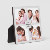 Benutzerdefinierter 4-Sektionen Fotocollage Quadra Fotoplatte (Vorderseite)