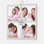 Benutzerdefinierter 4-Sektionen Fotocollage Quadra Keramikornament (Links)