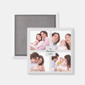 Benutzerdefinierter 4-Sektionen Fotocollage Quadra Magnet (Vorderseite/Rückseite)