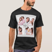 Benutzerdefinierter 4-Sektionen Fotocollage Quadra T-Shirt (Vorderseite)