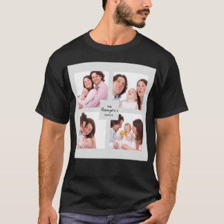 Benutzerdefinierter 4-Sektionen Fotocollage Quadra T-Shirt