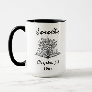 Benutzerdefinierter 50. Geburtstag Name - Kapitel  Tasse