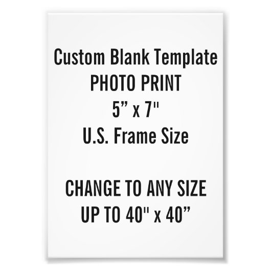 Benutzerdefinierter 5 Zoll x 7 Zoll Foto Print (US (Vorne)