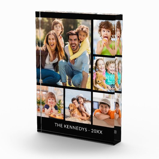 Benutzerdefinierter 6-BildCollage-Familienname Min Fotoblock (Rechts)