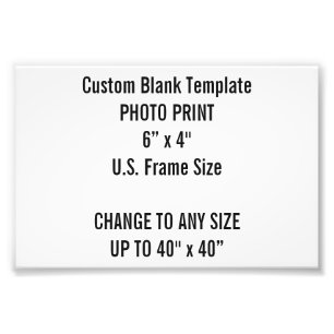 Benutzerdefinierter 6" x 4" Fotoabzug (US-Rahmengr Fotodruck