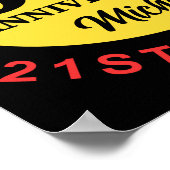 Benutzerdefinierter 80. Geburtstags-Spaß Poster (Ecke)