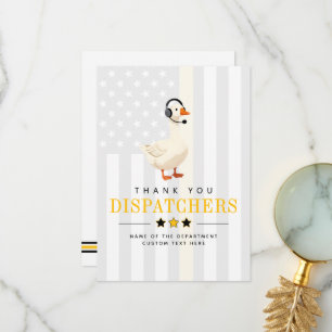 Benutzerdefinierter 911-Dispatcher Gans mit Headse Dankeskarte