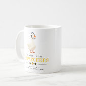 Benutzerdefinierter 911-Dispatcher Gans mit Headse Kaffeetasse (Vorderseite Links)