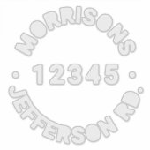 Benutzerdefinierter Abfallmüll, recycelnd Nummer d Aufkleber (Vorderseite)